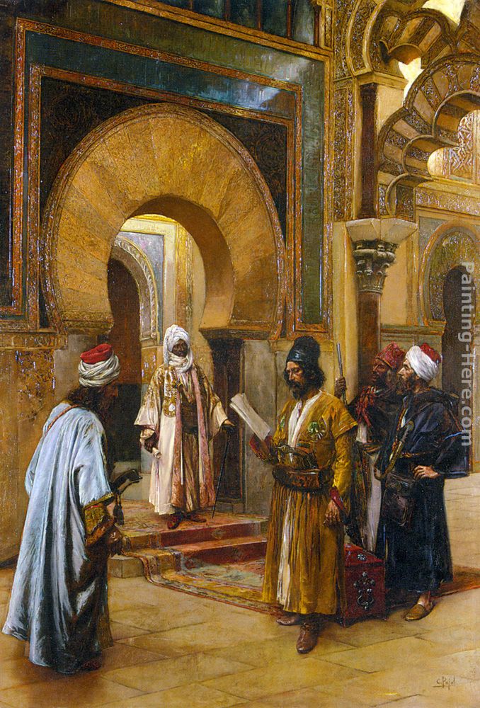 Emmisaries to the Sultan painting - Clement Pujol de Guastavino Emmisaries to the Sultan art painting